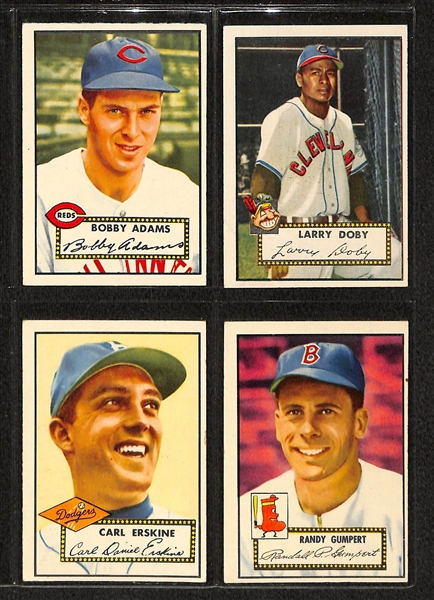 Lot Of 4 1952 Topps Baseball Cards w/ Larry Doby